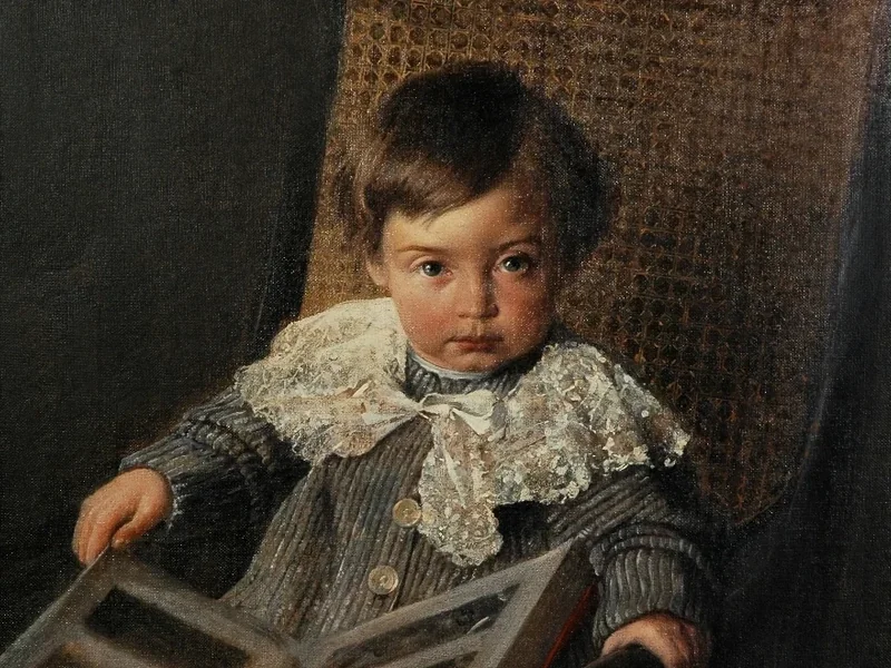 1869-Vladimir Kolesov - Ritratto di una figlia, Tamara